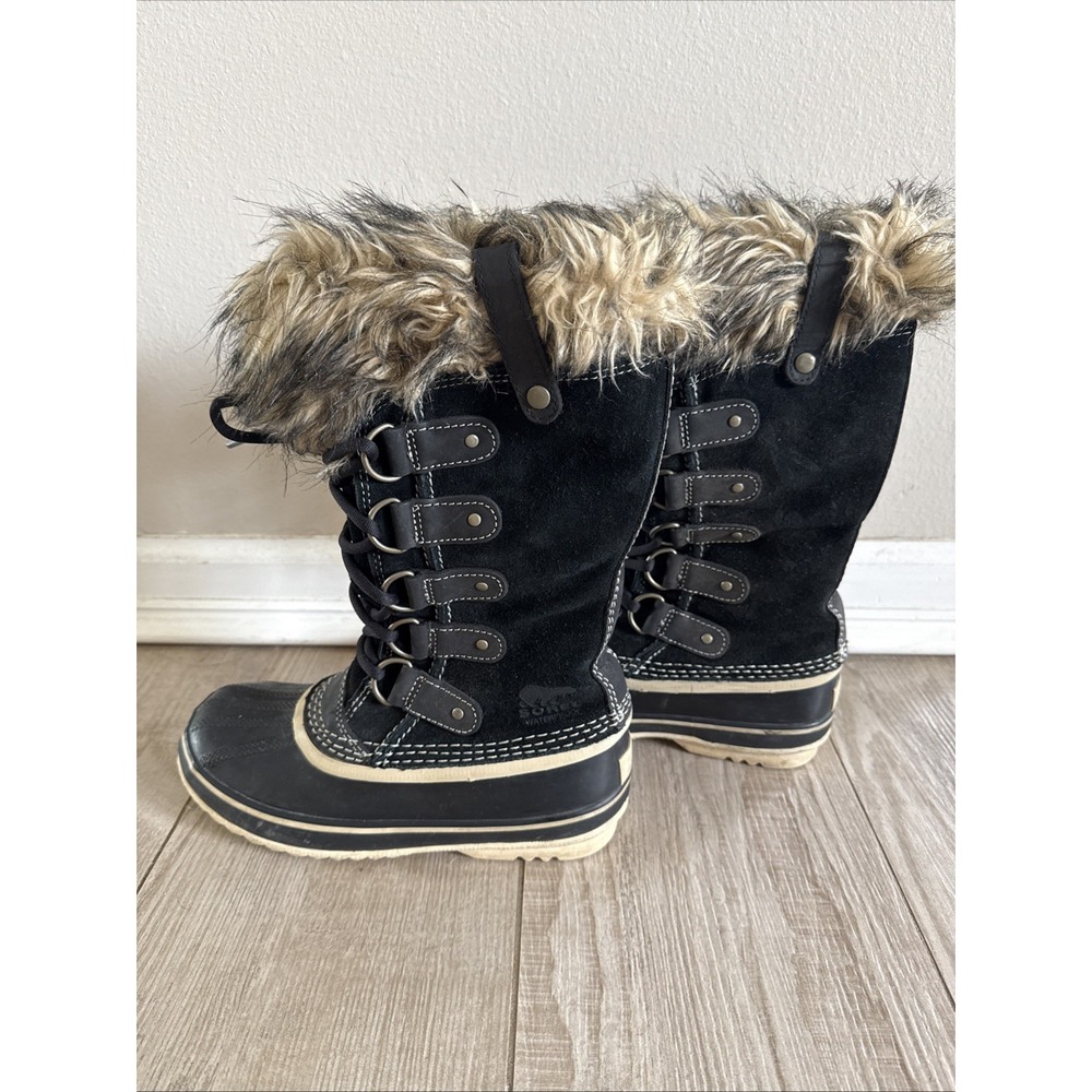 Sorel Joan of Arc Black Waterproof Winter Snow Boots NL2429-010 Womens 6 - Picture 2 of 8